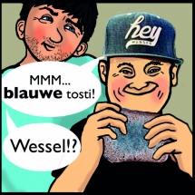 blauwe tosti